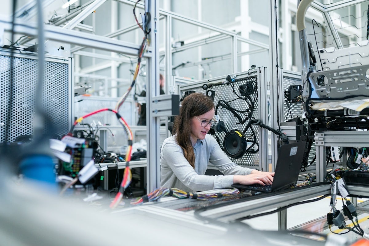 Industrial manufacturing floor and machinery